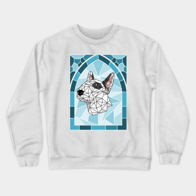 Stained Glass Bull Terrier Crewneck Sweatshirt by inotyler